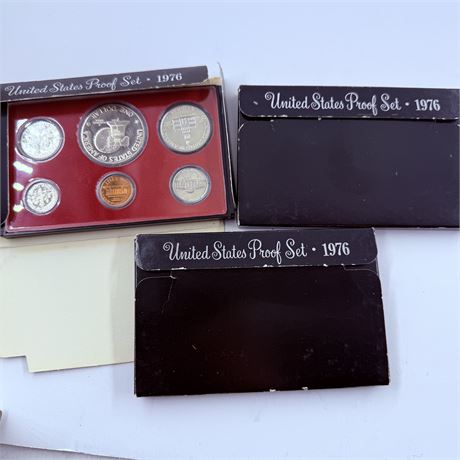 3x 1976 US Mint Proof Sets