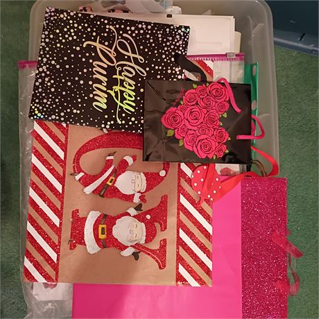 Large Lot of Gift Bags and Stickers