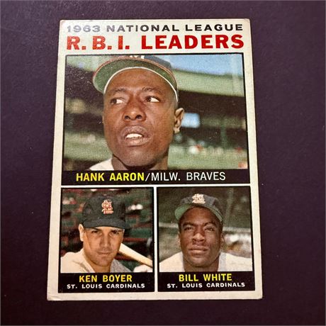 1964 Topps Hank Aaron NL LDRS Card