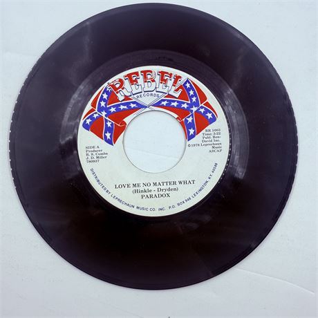 Paradox Love Me No Matter What Rebel Records 45 Vinyl Record