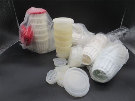 NEW VINTAGE TUPPERWARE SMALL JELLO MOLDS VARIOUS SIZES OVER 20