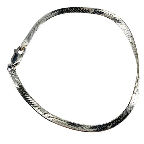925 Silver Herringbone Bracelet