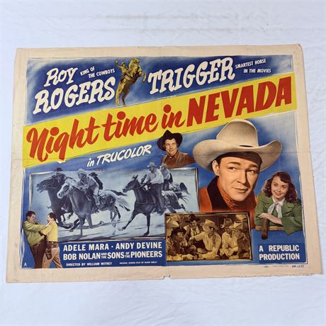 Night Time In Nevada Original 22x28” Movie Poster