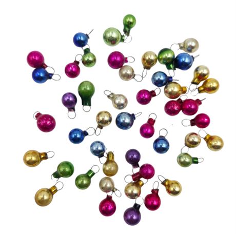 Vintage Miniature 1/4" Glass Ornaments
