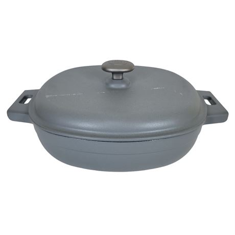 Pampered Chef Enameled Cast Iron Skillet with Lid