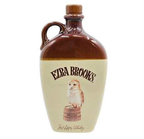 VTG Ezra Brooks, Real Sippin' Whiskey, Ceramic Decanter