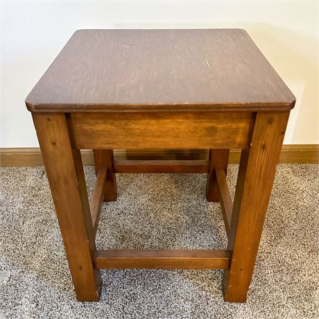 Mission Style Vintage Oak Side Table