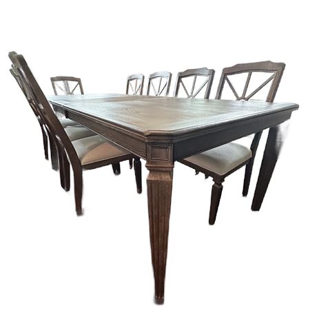 Ashley Millennium Farmhouse Style Dining Table w Chairs