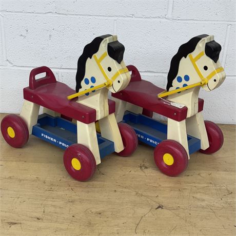 Two (2) Fisher Price Ride on Horse