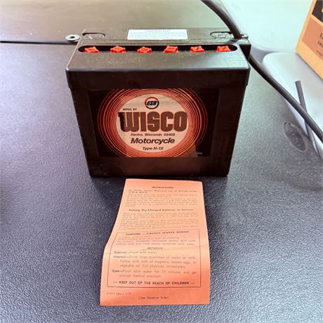 NOS Wisco Motorcycle Battery