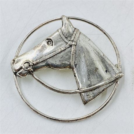 9g Vntg Sterling Horse Pin