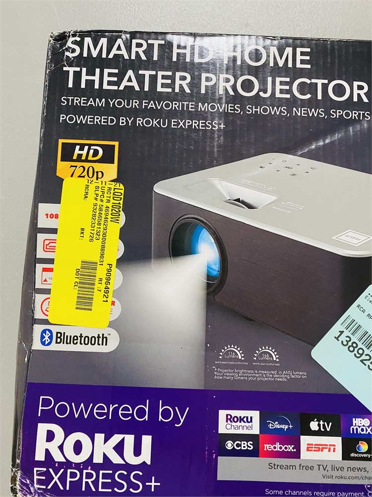 Great Lakes VNTG - NIB RCA Roku Smart HD Home Theater Projector RPJ133-B