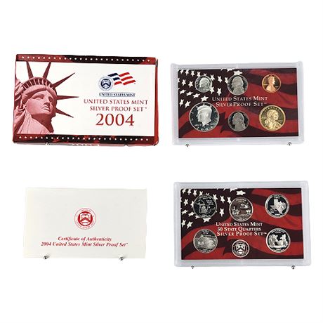 2004-S US Mint Silver Proof Set w/ COA