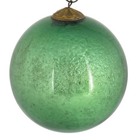 Antique 3" Jade Green, German Kugel