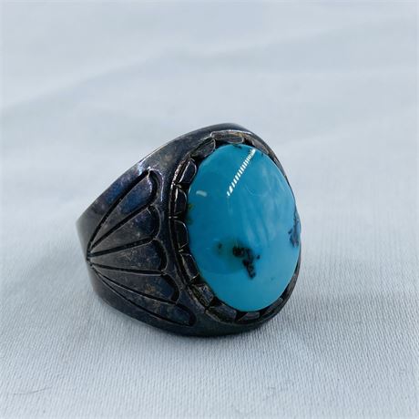19g Melvin Thompson Navajo Sterling Ring Size 10.25