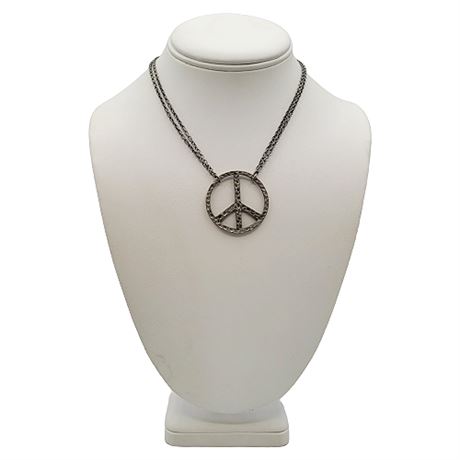 Vintage Peace Sign Necklace