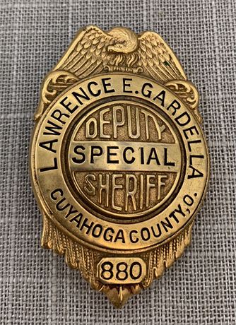 Vintage Excelsior Cuyahoga County Ohio Deputy Sheriff Badge #880