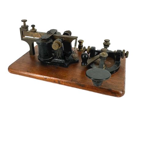 Antique Mesco Electric Telegraph Key & Sounder