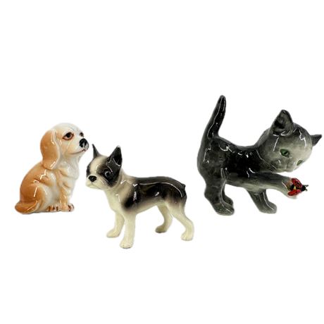 Lot of Vintage Ceramic Dogs & Cats