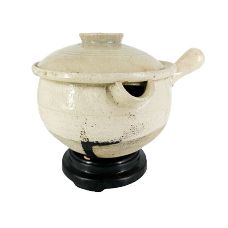 Vintage Japanese Stoneware Soup Pot with Lid