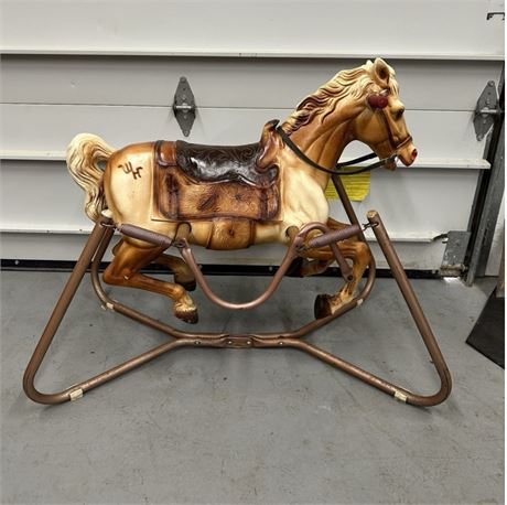 1960's Wonder Boy Horse Rocking Bouncing Horse With Springs