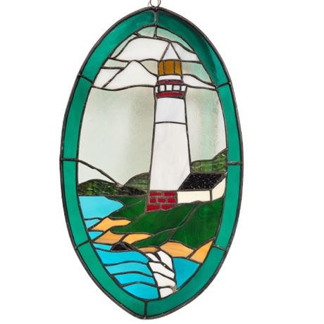 Large Stained Glass Light House