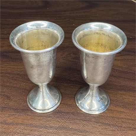 Two (2) Crown Sterling Cordials - Weighted