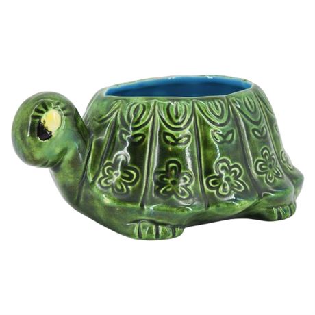 Vintage J.A. Company Ceramic Turtle Planter