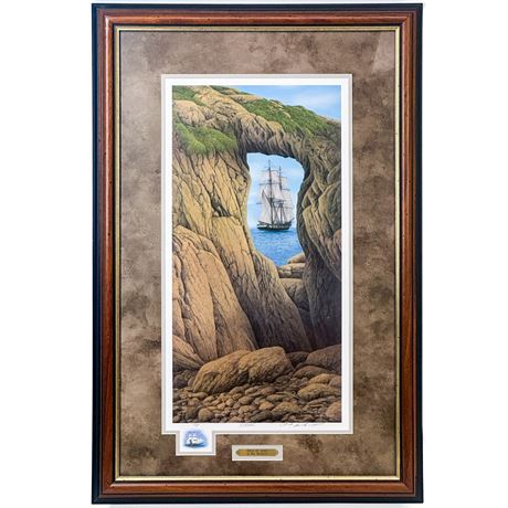 Framed Lithographic Print "Rock of Ages" by Artist Ben Richmond