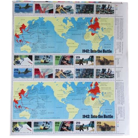 1992 Sheet 29c World War II: Into the Battle US Scott#2697