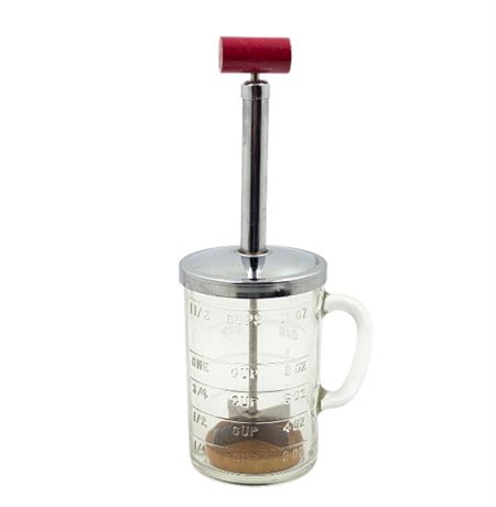 VTG Pamco Glass Chopper with Measuring Cup Base