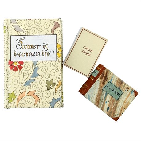 Lot of 3 Miniature Handmade Books