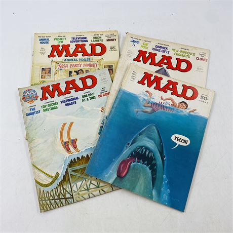 4 Vtg Mad Magazines