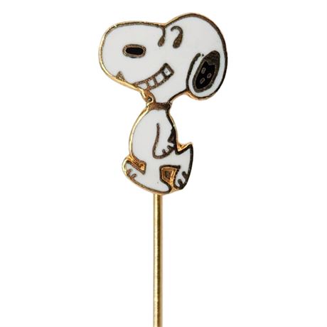 Vintage Enamel Snoopy Stick Pin