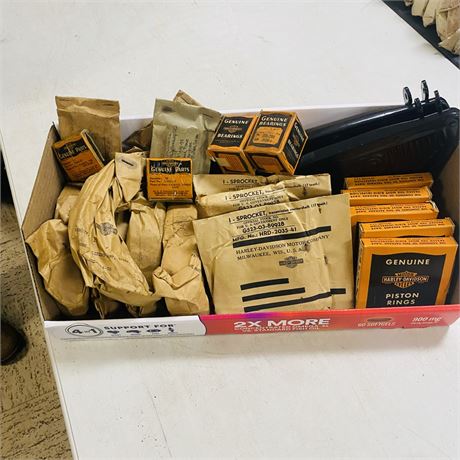 NOS WW2 Surplus Harley Davidson Parts Lot