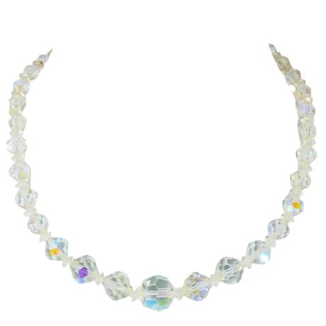Vintage Aurora Borealis Beaded Choker