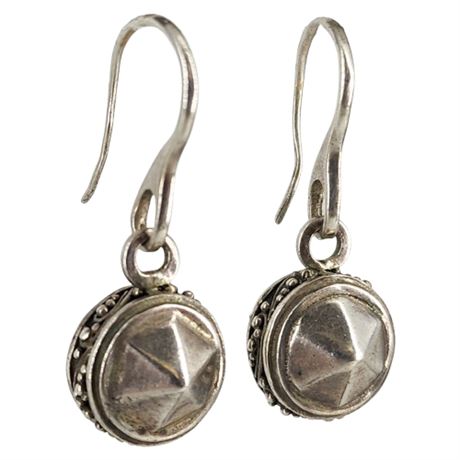 Signed Lois Hill Sterling Silver Earrings