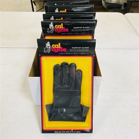 12 Pairs NOS Cal Cycle Gauntlet Gloves - Small