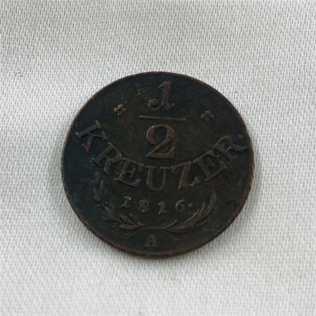 1816 Austria 1/2 Kreuzer