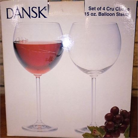 Dansk Balloon Stem Wine Glasses