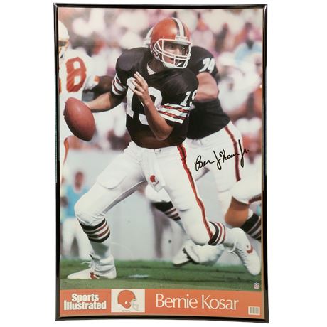 Bernie Kosar Cleveland Browns Sports Illustrated Framed 1989 Poster Print w/ Fac