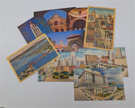 Vintage Unused California Postcards San Francisco & Stanford University