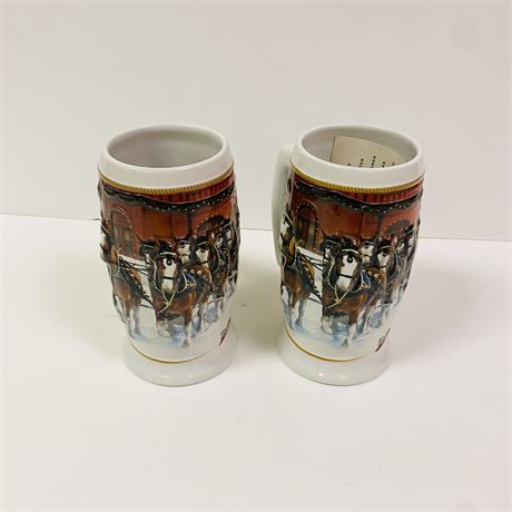 2 Budweiser Steins
