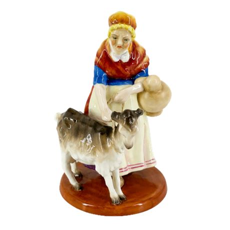 Royal Worcester "Goat Woman" Porcelain Figurine no 2886