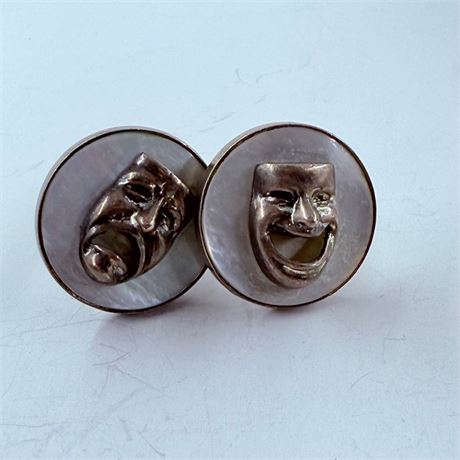 19.2g Sterling Laugh Cry Cufflinks