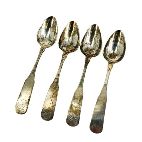 Lot of Vintage Bradley Coin Silver Spoons