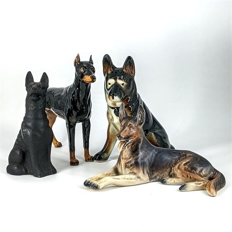 Doberman Pinscher and Shepherd Collectible Lot of 4