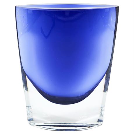 LSA International Slim Deep Purple Mouth Blown Polish Art Glass Vase