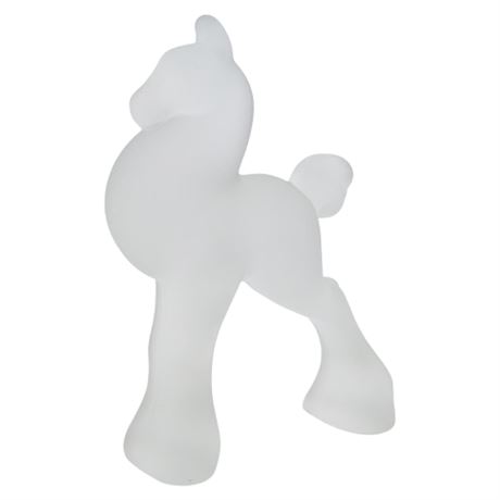 Vintage 1982 Heisey by Imperial Glass Frosted Filly Figurine