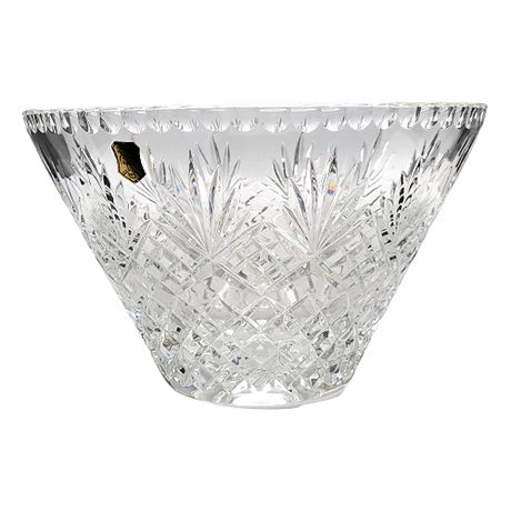 Fan Cut Polish Crystal Decorative Bowl